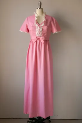 1970s Maxi Dress Pink Lorrie Deb S