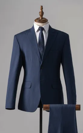 2 PIECE PREMIUM  SUIT NAVY STRIPER