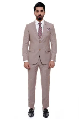 2 PIECE SUIT LIGHT BROWN