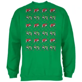 8 Bit Xmas Cat Ugly Sweater Black Adult Sweatshirt