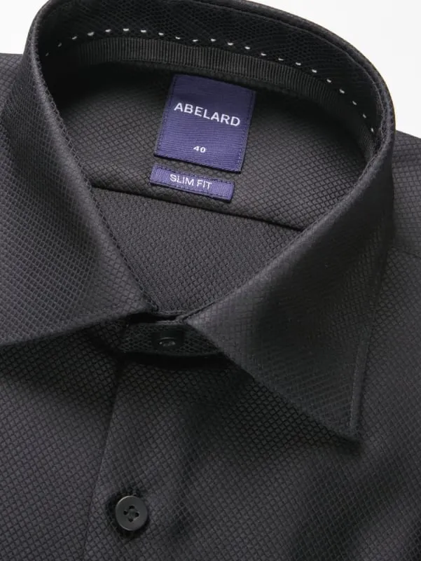 Abelard Bottone Black Evening Slim Fit Shirt