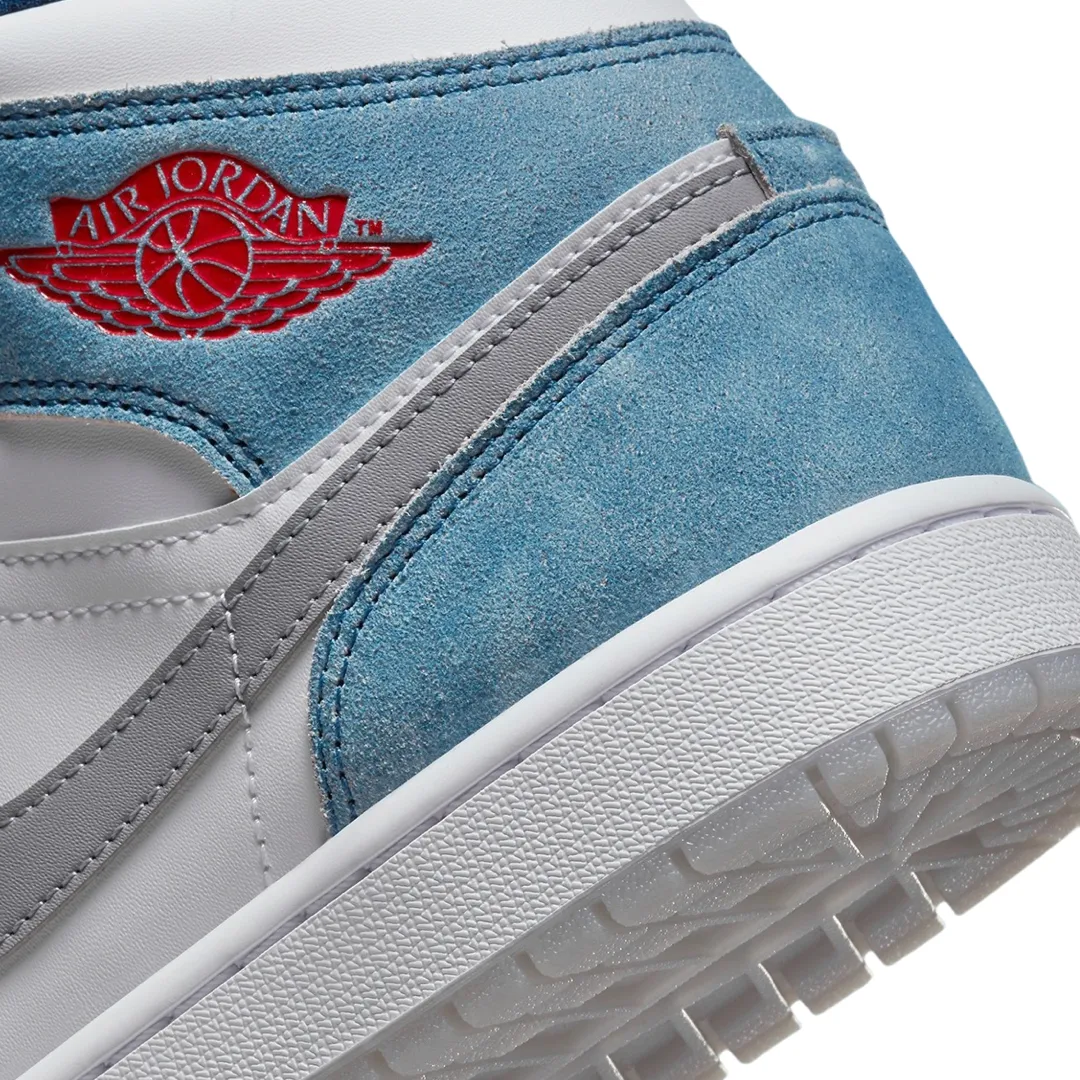 Air Jordan 1 Mid French Blue Fire Red