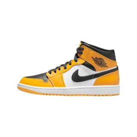 Air Jordan 1 Mid Yellow Toe Black White