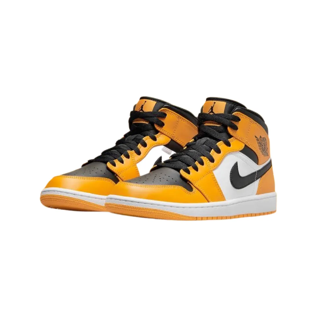 Air Jordan 1 Mid Yellow Toe Black White