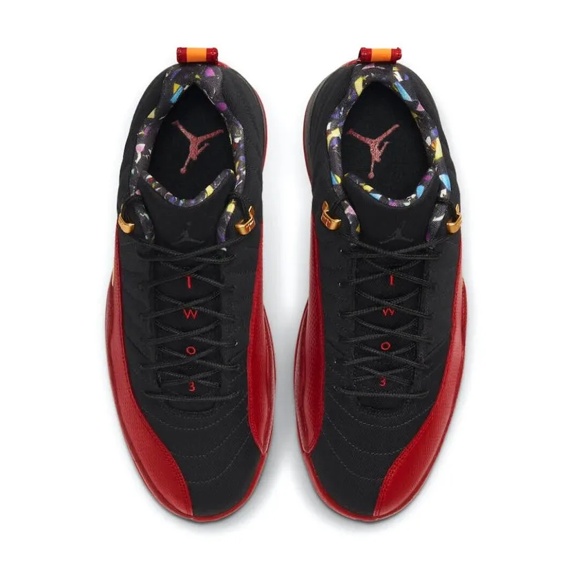 Air Jordan 12 Retro Low Superbowl Black Varsity Red Gold