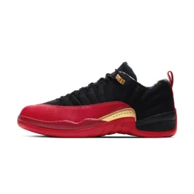 Air Jordan 12 Retro Low Superbowl Black Varsity Red Gold