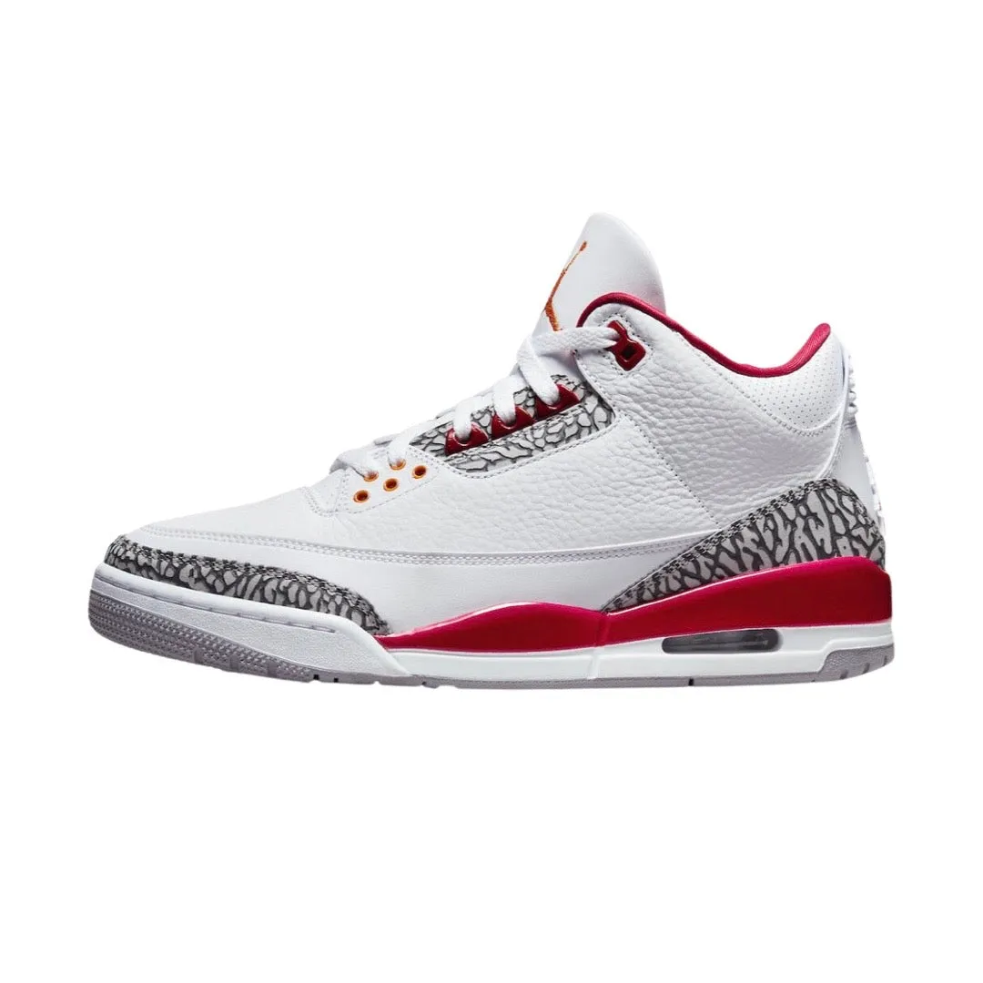 Air Jordan 3 Retro Cardinal White Light Curry Cardinal Red