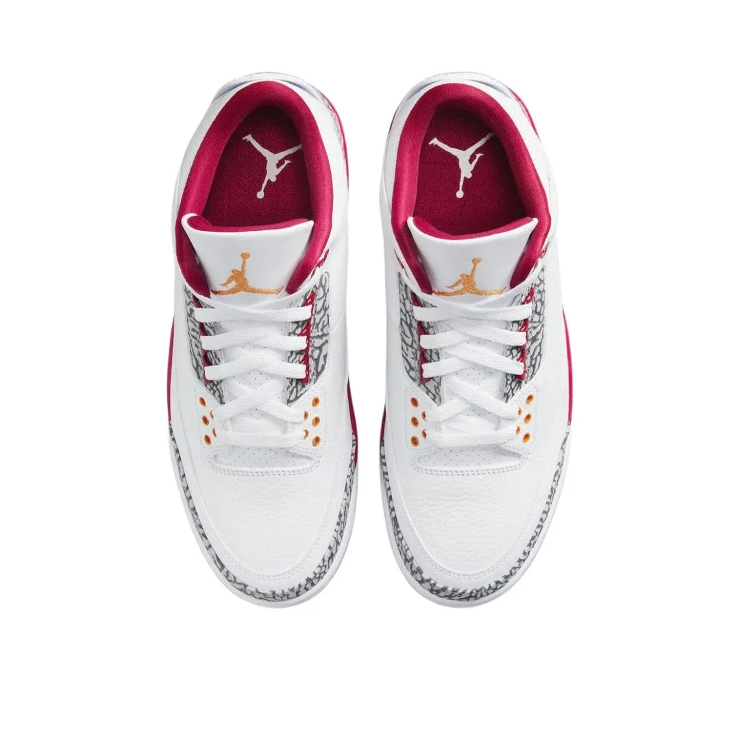 Air Jordan 3 Retro Cardinal White Light Curry Cardinal Red