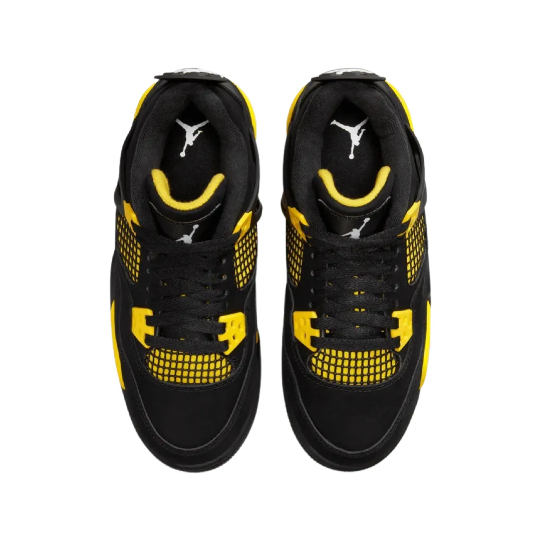 Air Jordan 4 Retro GS Thunder 2023 Black White Tour Yellow