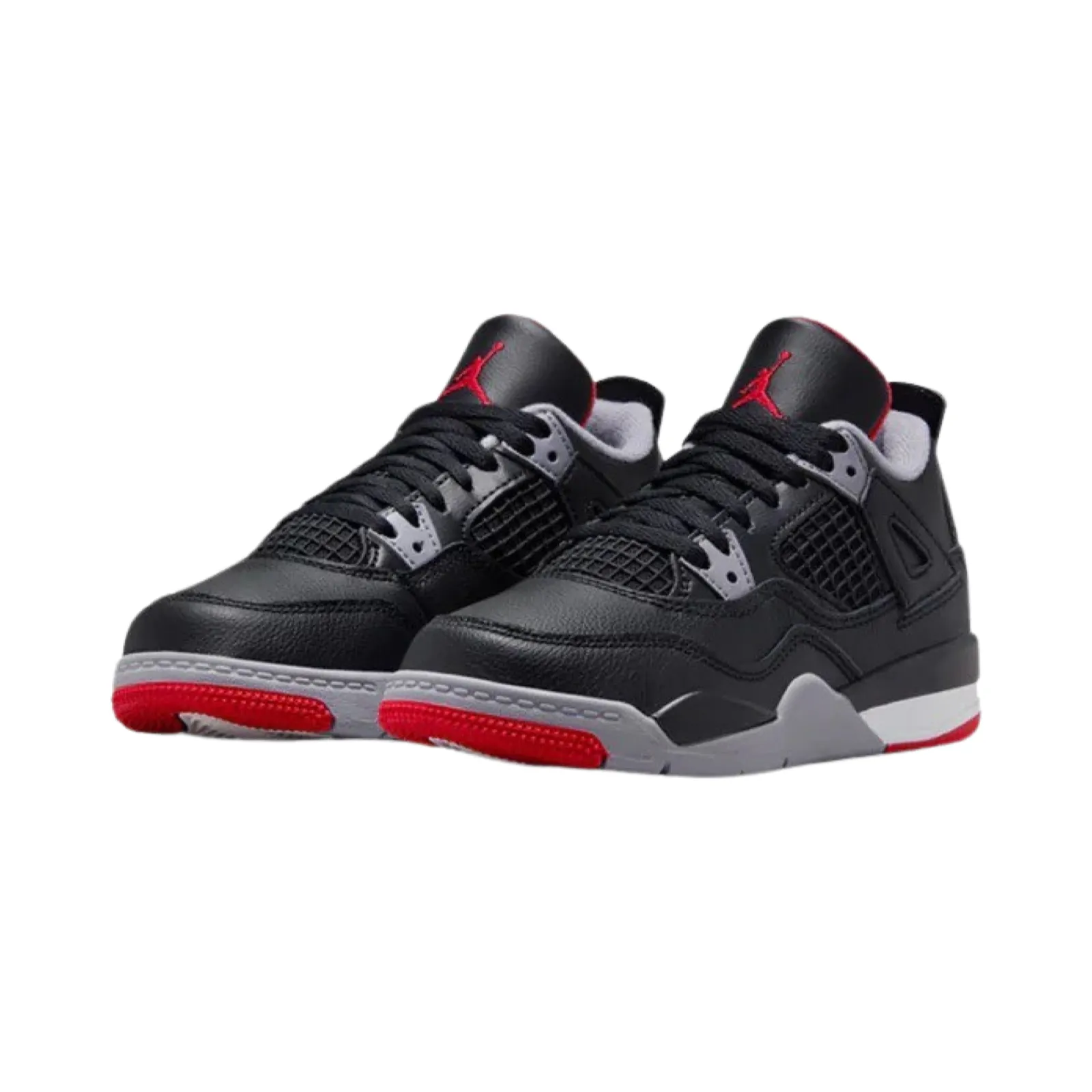 Air Jordan 4 Retro Reimagined BRED 2024 Black Fire Red Cement Grey  (Pre School)