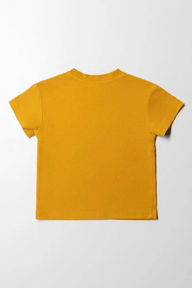 Animal Short Sleeve T-Shirt Yellow