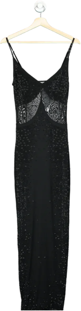 ASOS Black Sequin Bodycon Dress UK 6