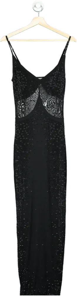 ASOS Black Sequin Bodycon Dress UK 6