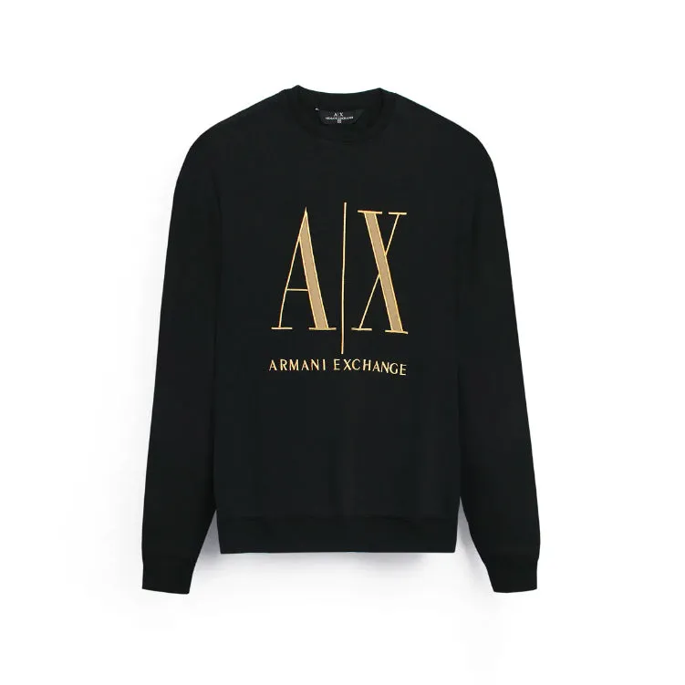 AX - Men 'Black' Embroidery Fleece Sweatshirt AX360