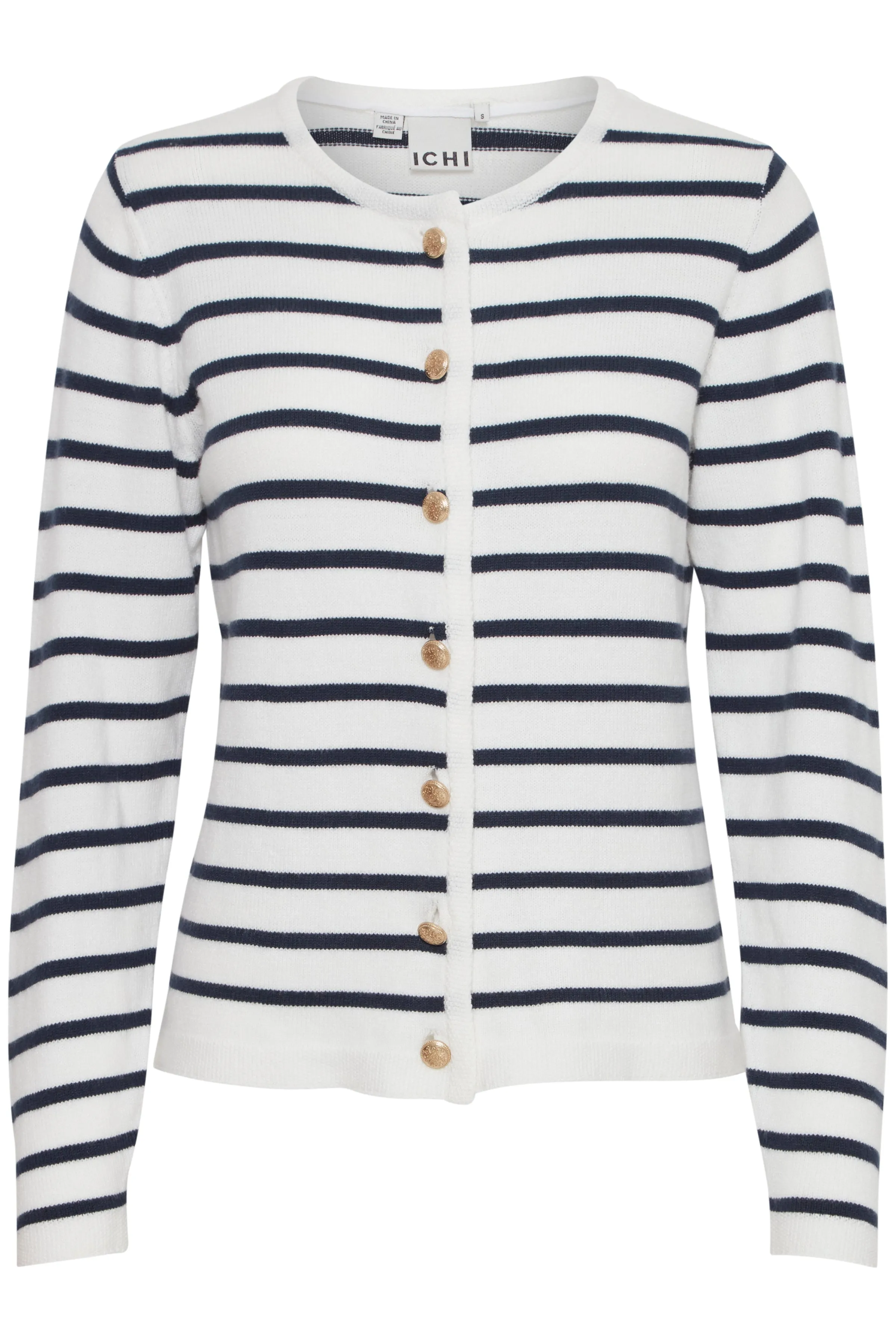 BEXLEY CARDIGAN (WHITE/ NAVY)