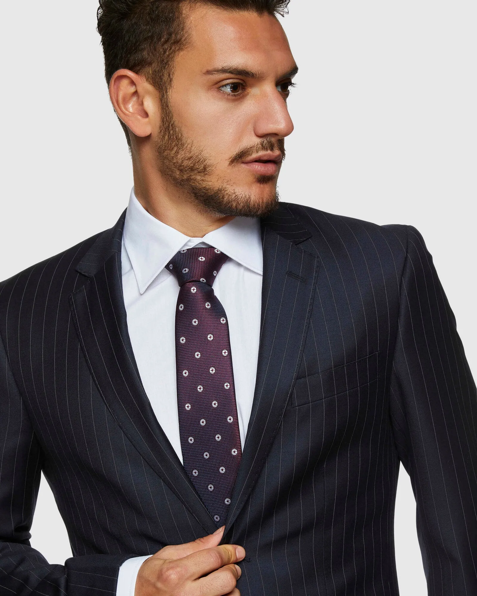 Big Guys Navy 2 Trouser Pinstripe Wool Suit Set