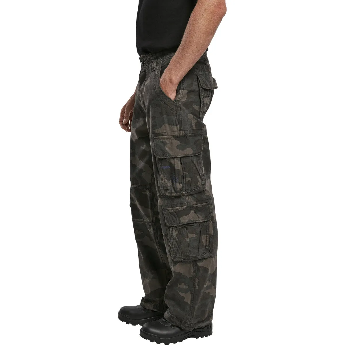 Brandit Pure Vintage Cargo Trousers Dark Camo