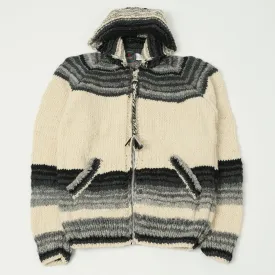 Chamula Serape Zipper Cardigan - Ivory