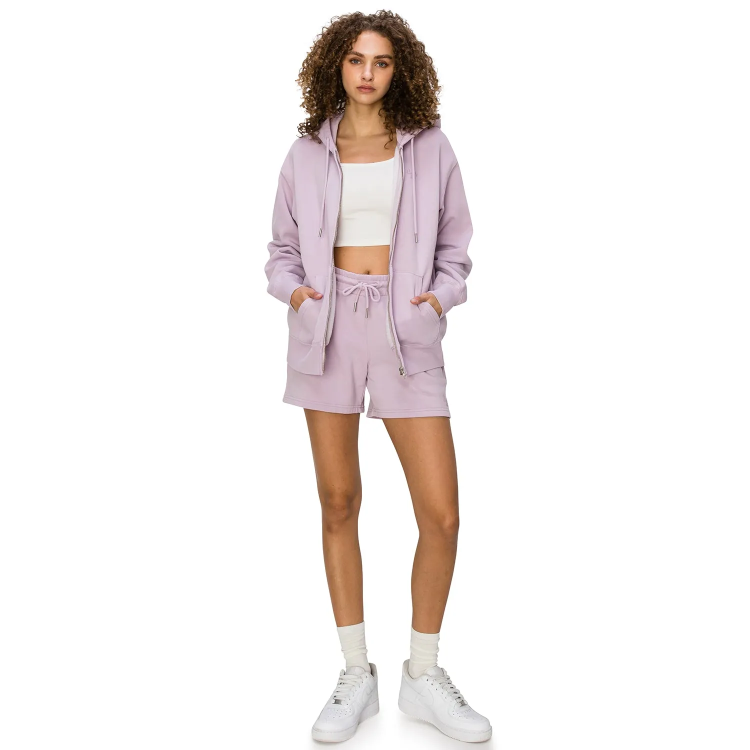 Cloud Fleece Zip Up Hoodie - Lite Lilac