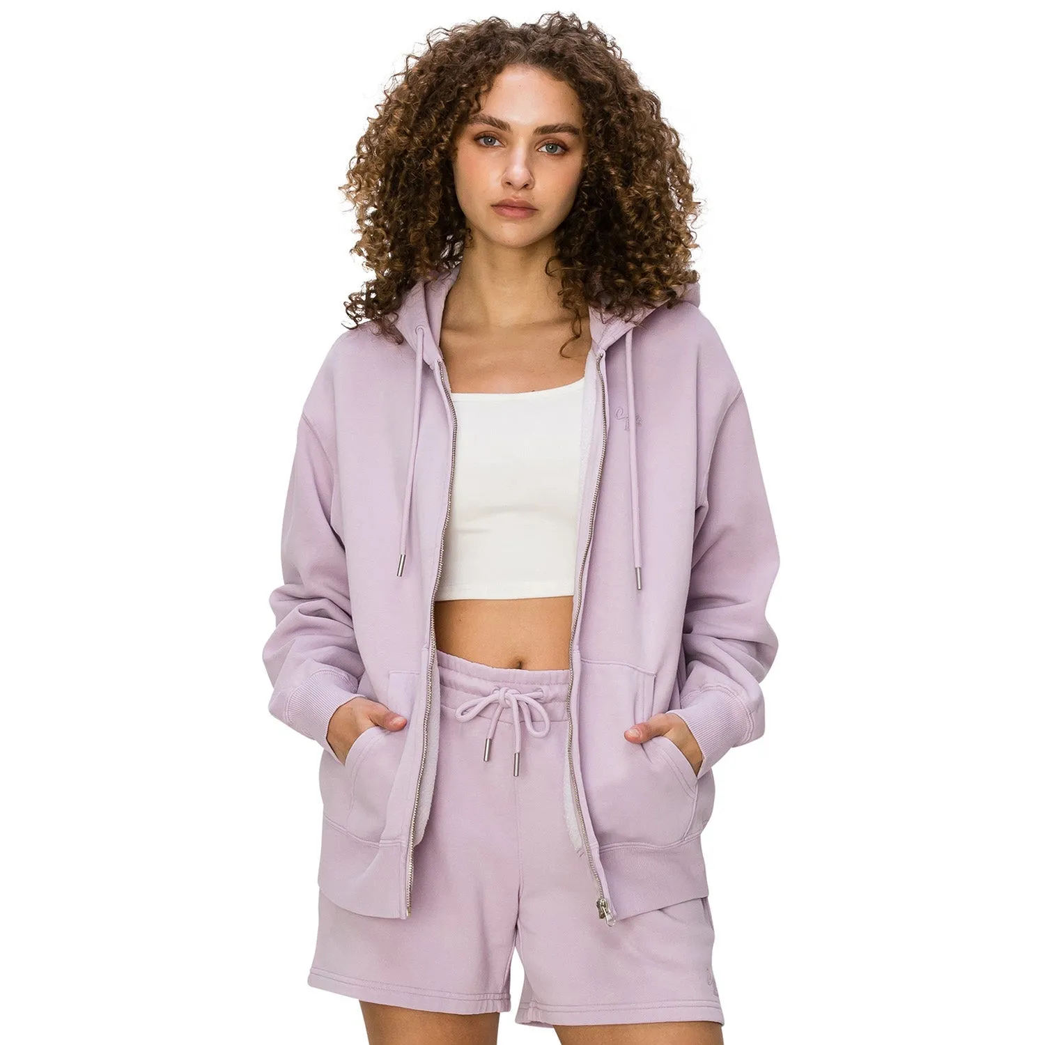 Cloud Fleece Zip Up Hoodie - Lite Lilac