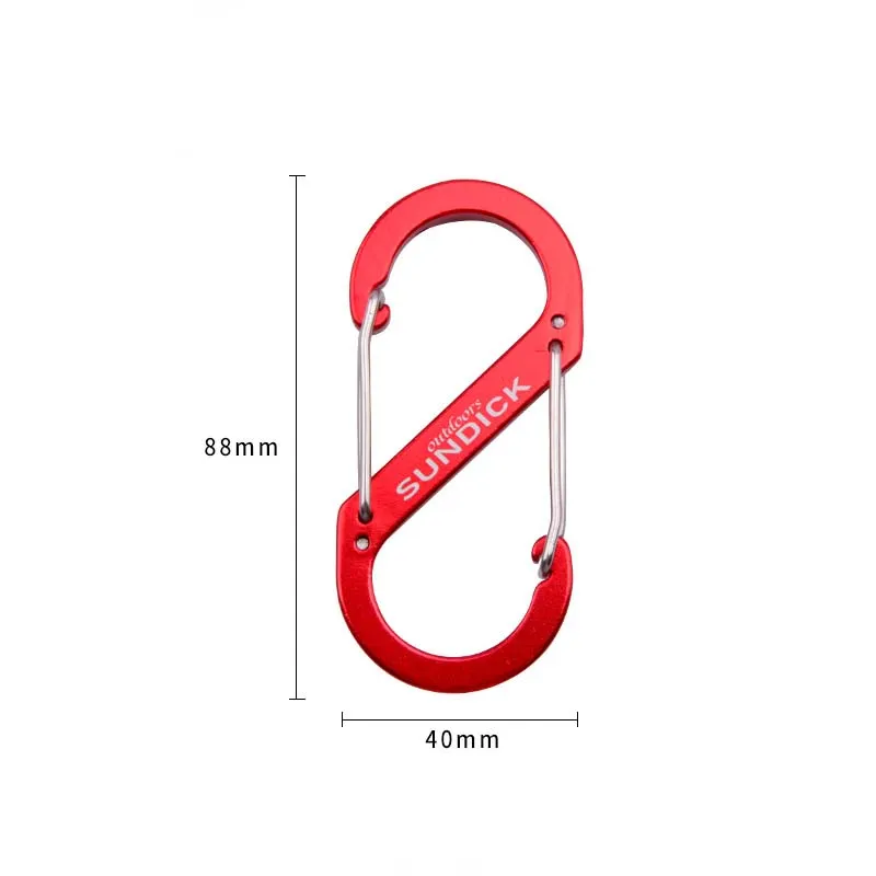 Dbeck® S-Shaped Aluminum Alloy Climbing Carabiner 8-Shape Hook Clip