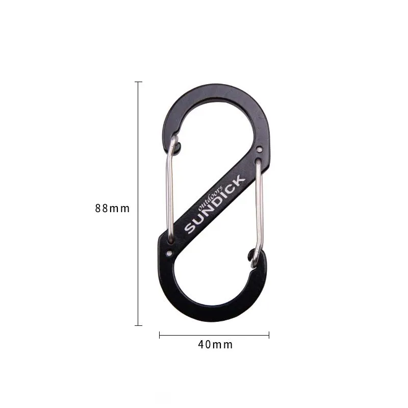 Dbeck® S-Shaped Aluminum Alloy Climbing Carabiner 8-Shape Hook Clip