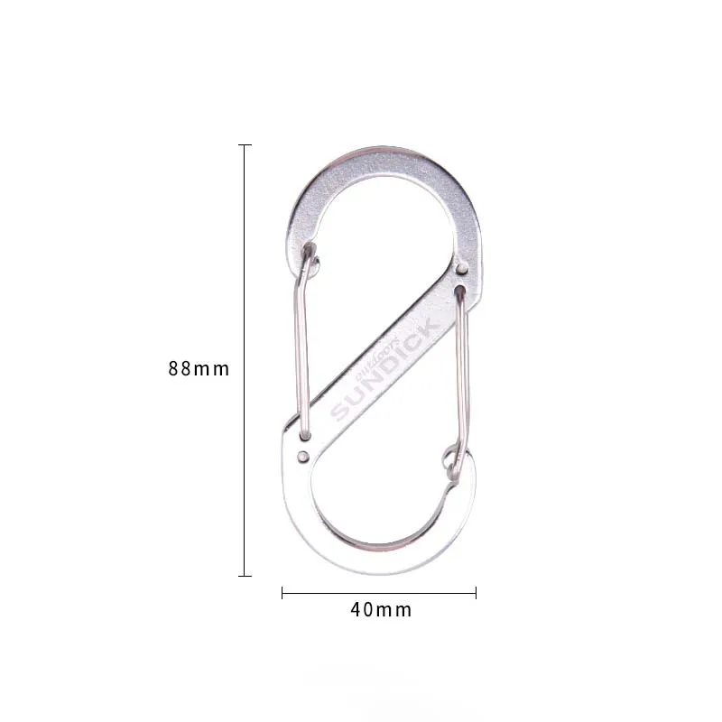 Dbeck® S-Shaped Aluminum Alloy Climbing Carabiner 8-Shape Hook Clip