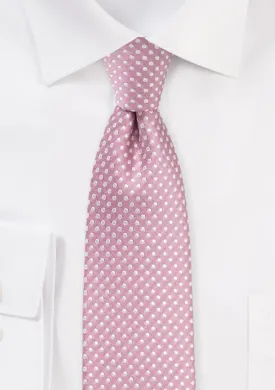 Dusty Rose Pin Dot Necktie