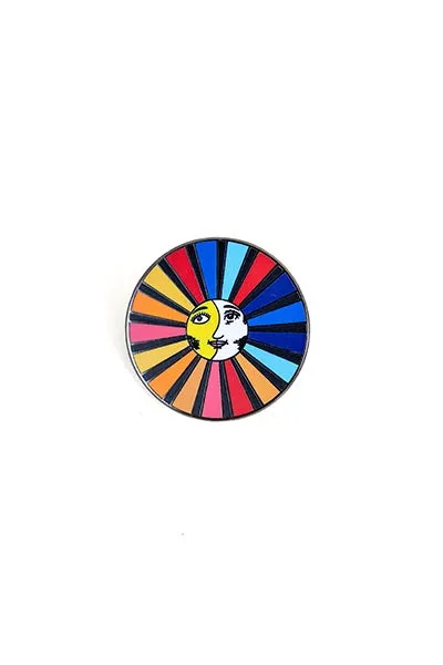 Enameled Pin - Sun   Moon