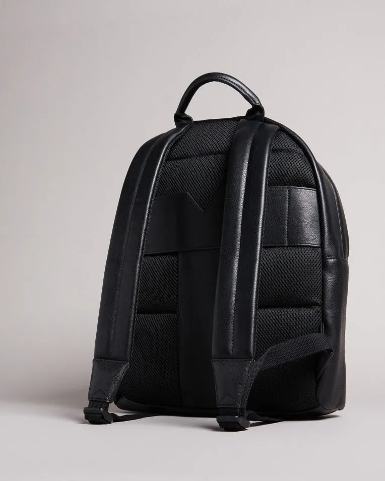 Esentle Striped Pu Backpack Black