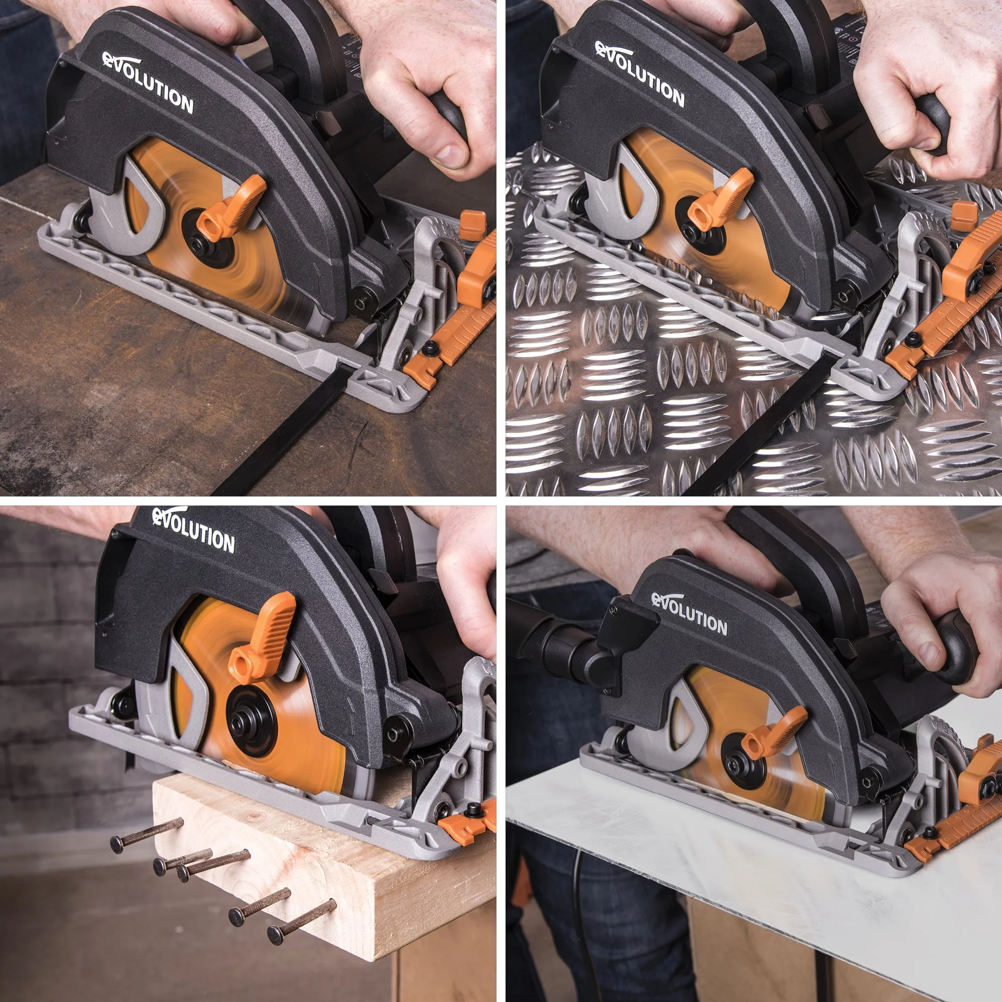 Evolution R185CCS: Multi-Material Cutting Circular Saw 7-1/4 in. Blade (Refurbished Like New)