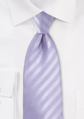 Fresh Lavender Narrow Striped Necktie