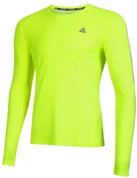 Herren Funktions Laufshirt Langarm Pro Line Neon Weiss