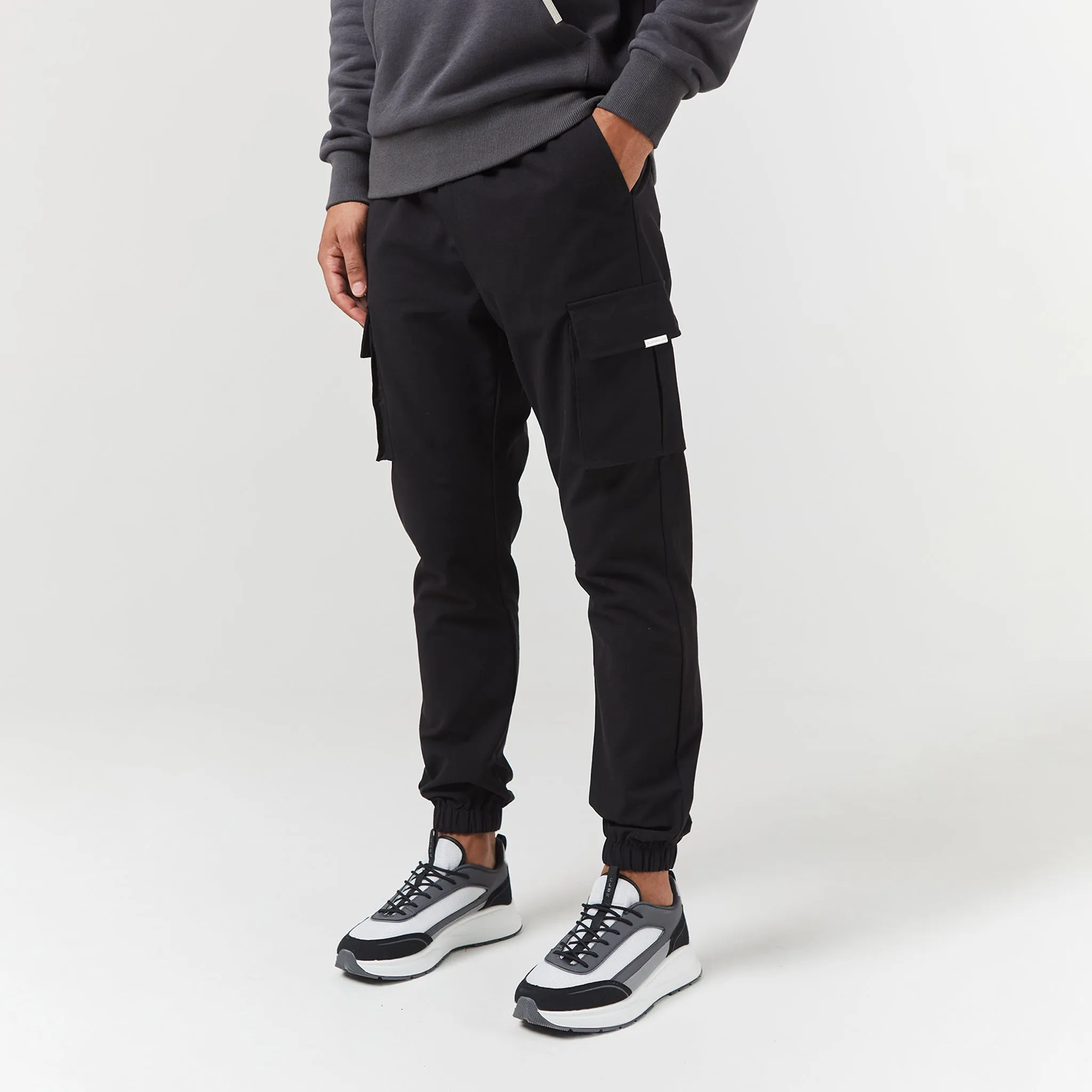 Hoodie & Cargo Pant Set | Charcoal Black