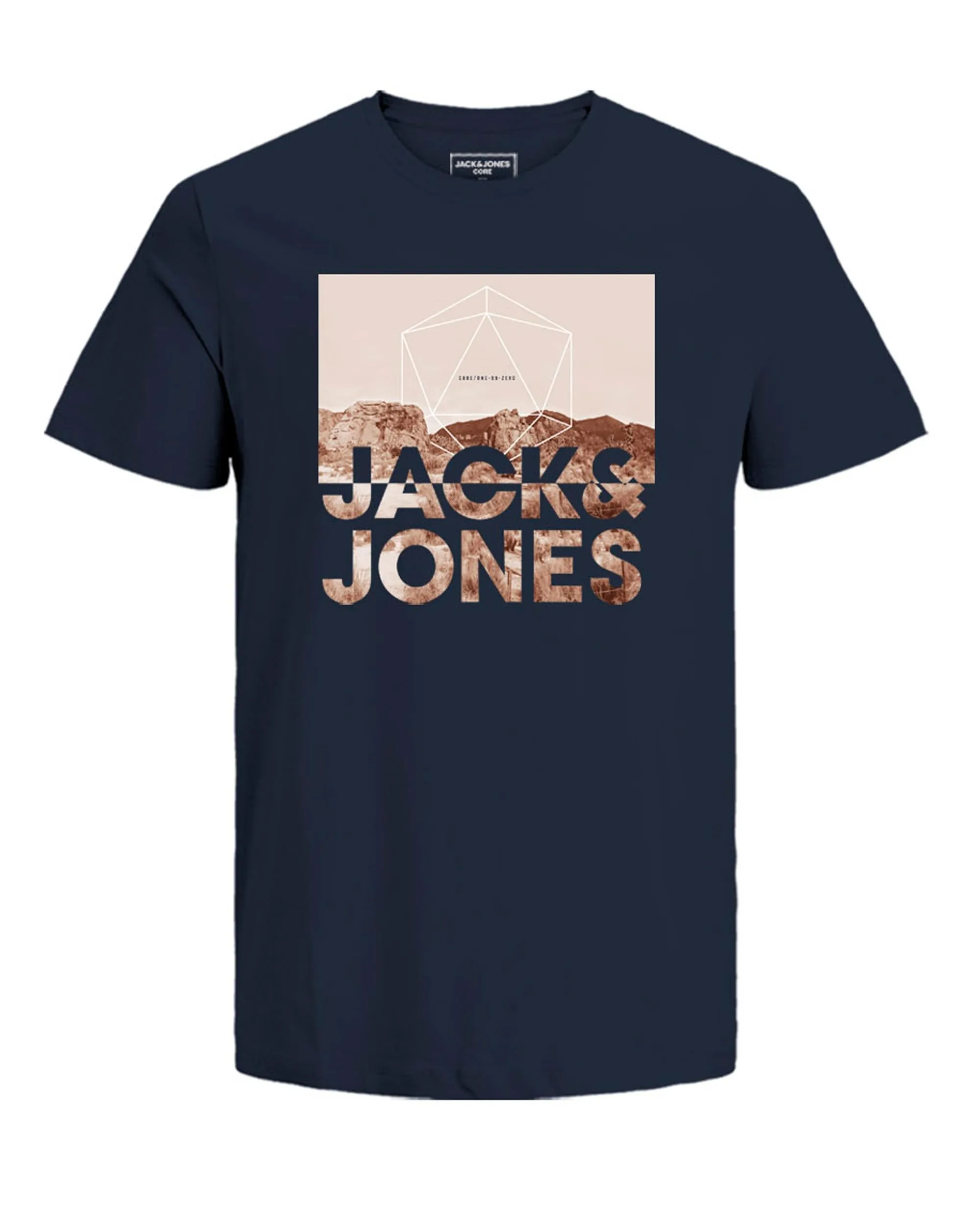 Jack & Jones Alfie Navy Print Tee Navy