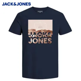 Jack & Jones Alfie Navy Print Tee Navy