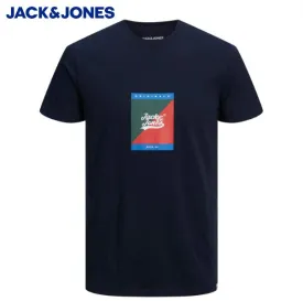 Jack & Jones Becks Navy Crew Neck Tee Navy