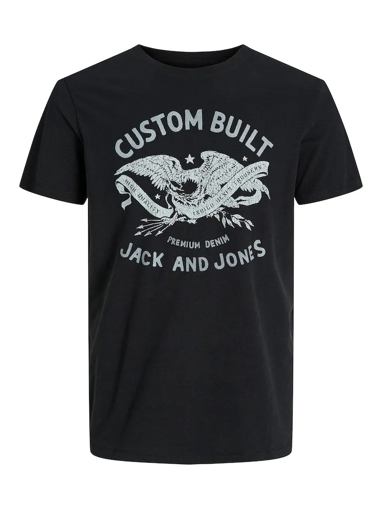 Jack & Jones Fonne Crew Neck Black Tee Black