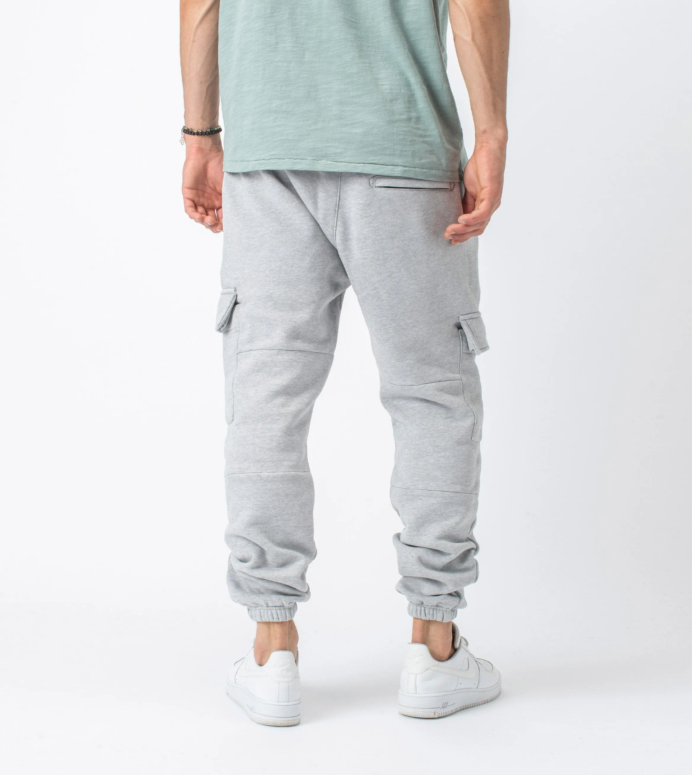 Jumpa Cargo Sweat Fleece Jogger Silver Marle