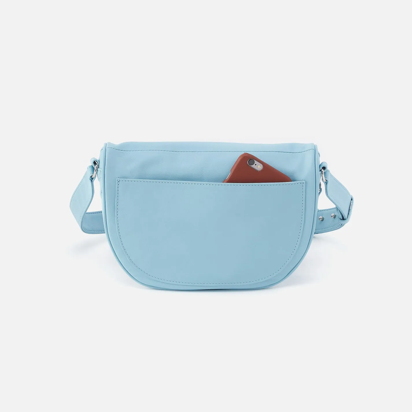 Juno Belt Bag in Quilted Soft Leather - Aquamarine