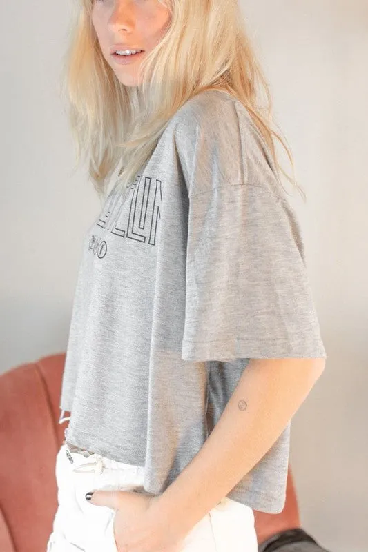 Led Zeppelin Logo Cropped Tee