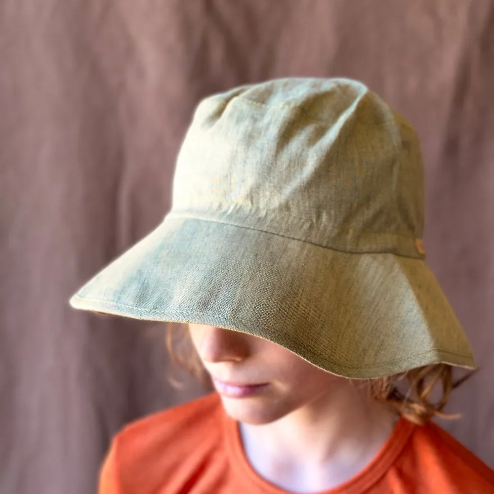 Linen Wide Brim Hat (Child-Youth)