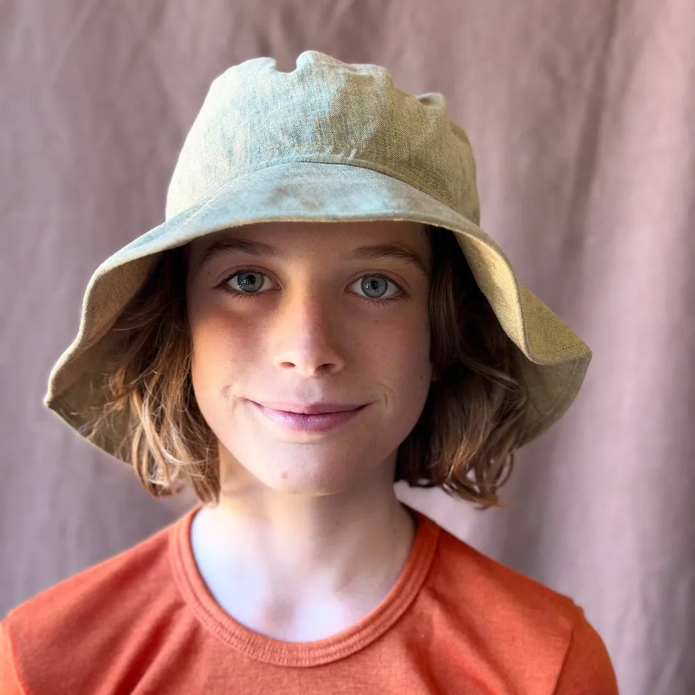 Linen Wide Brim Hat (Child-Youth)