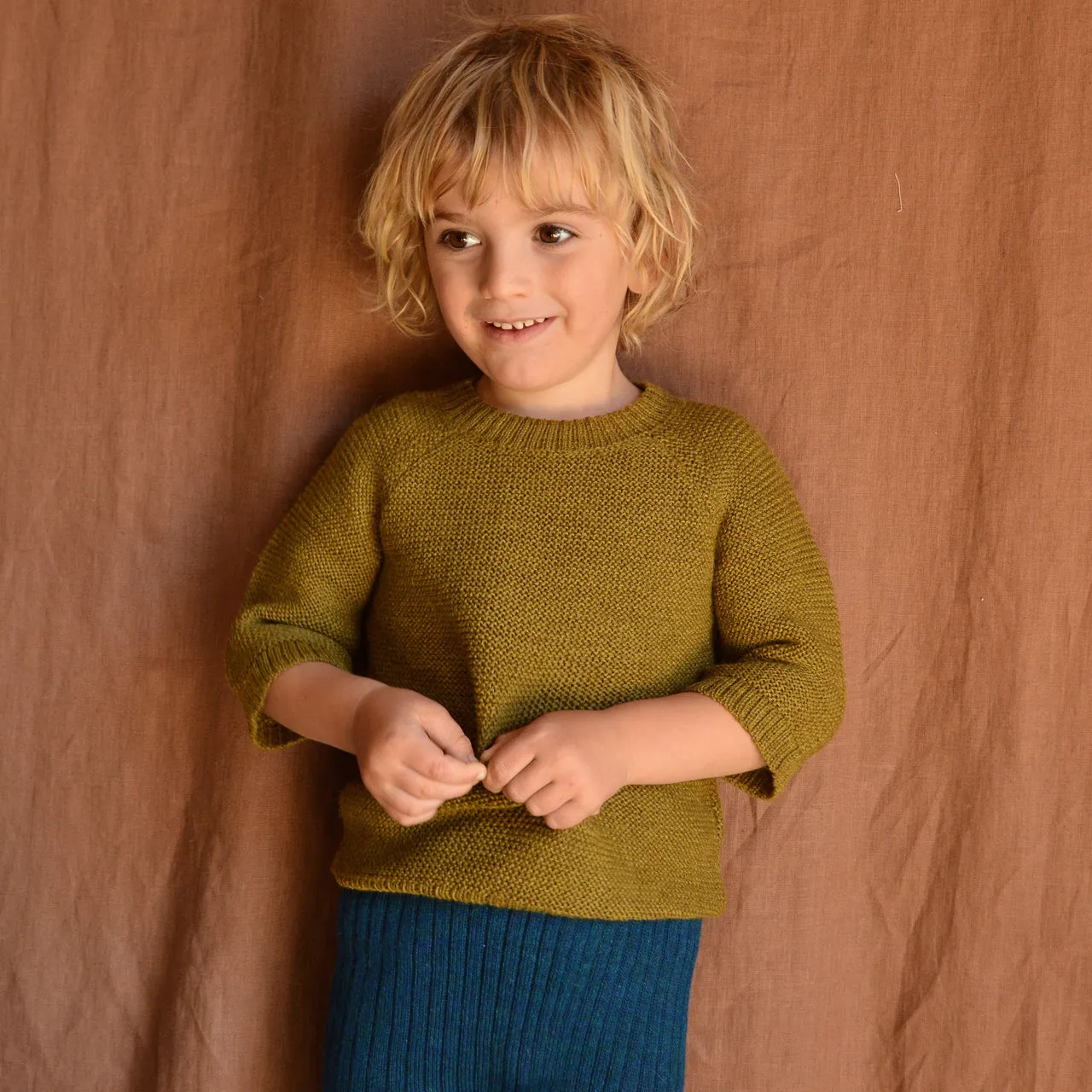 Lise Sweater in Baby Alpaca - Lavender (1-7y)