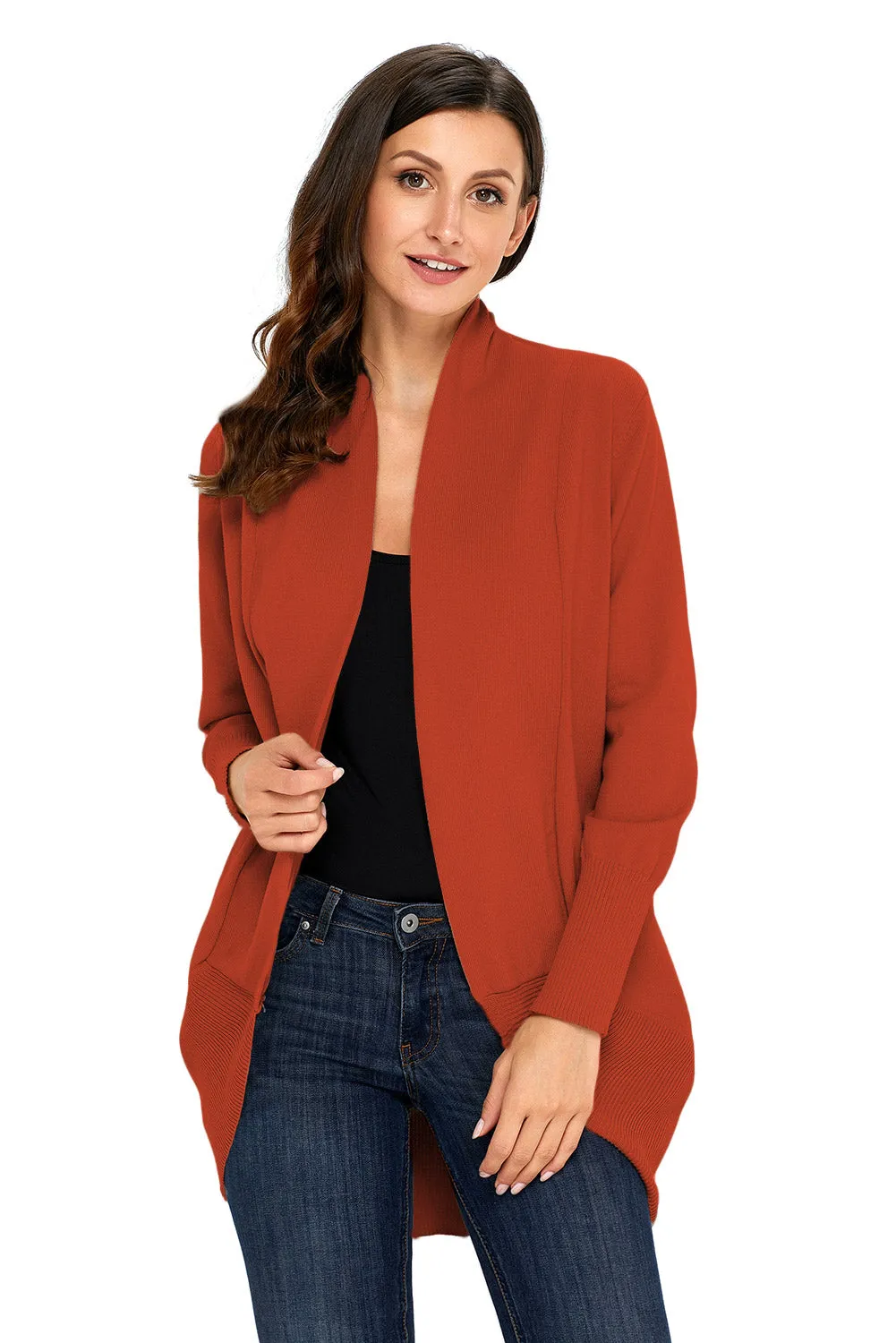 Maroon Super Soft Long Sleeve Open Cardigan