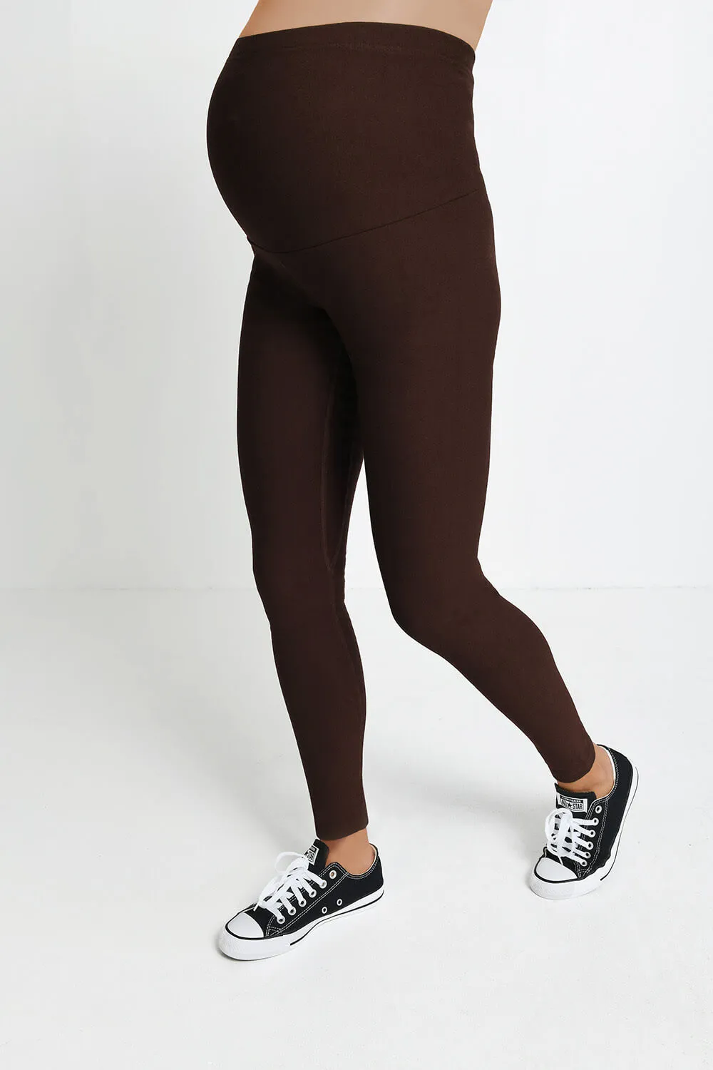 Maternity Winter Everyday Leggings - Espresso Brown