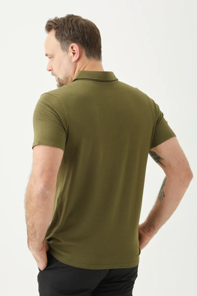 Men's Bamboo Cotton Short-Sleeve Polo Tee-All Sales Final