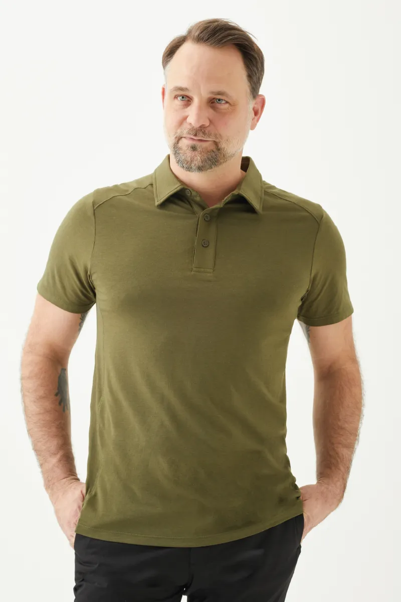 Men's Bamboo Cotton Short-Sleeve Polo Tee-All Sales Final