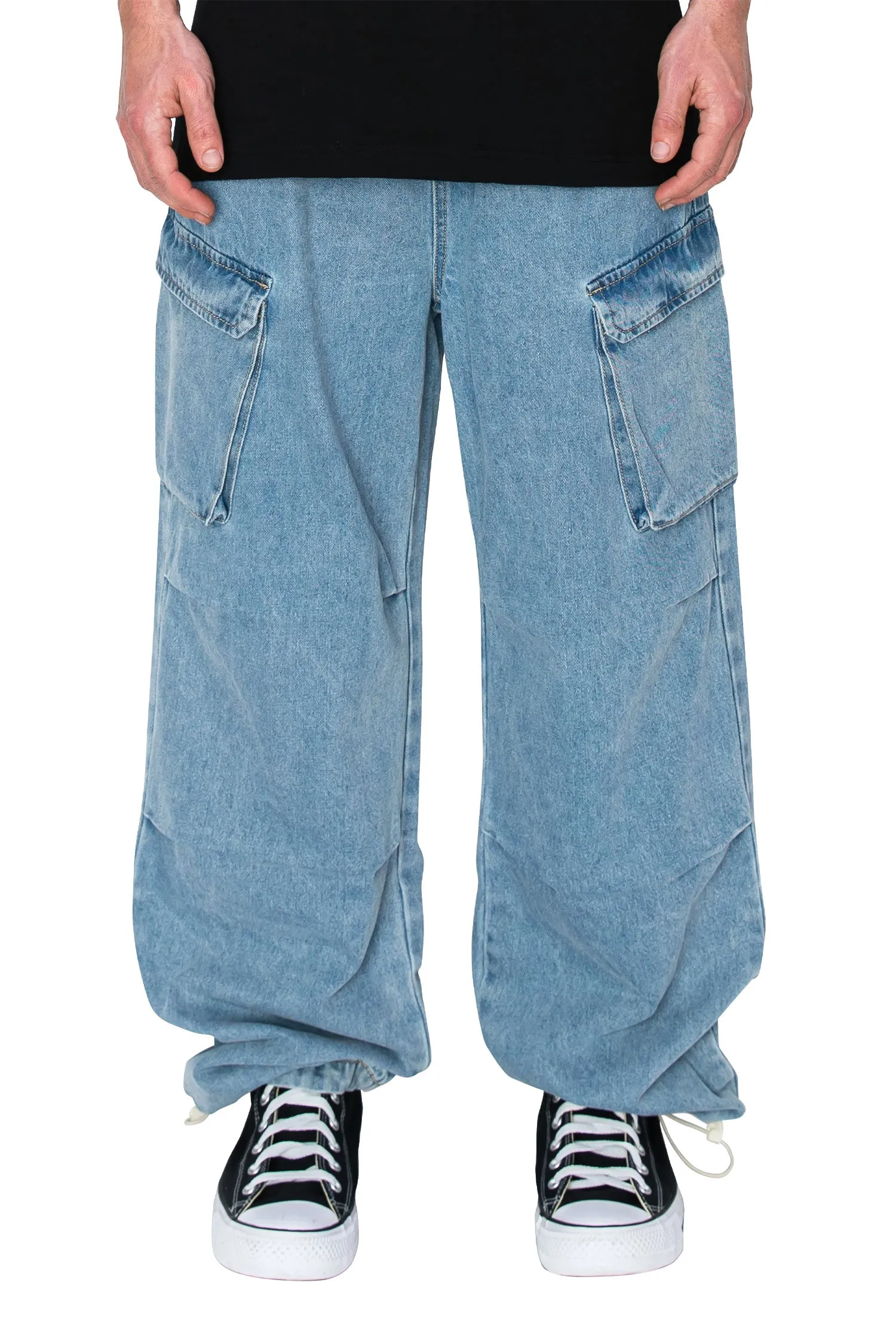 Men's Parachute Baggy Cargo Jogger Pants