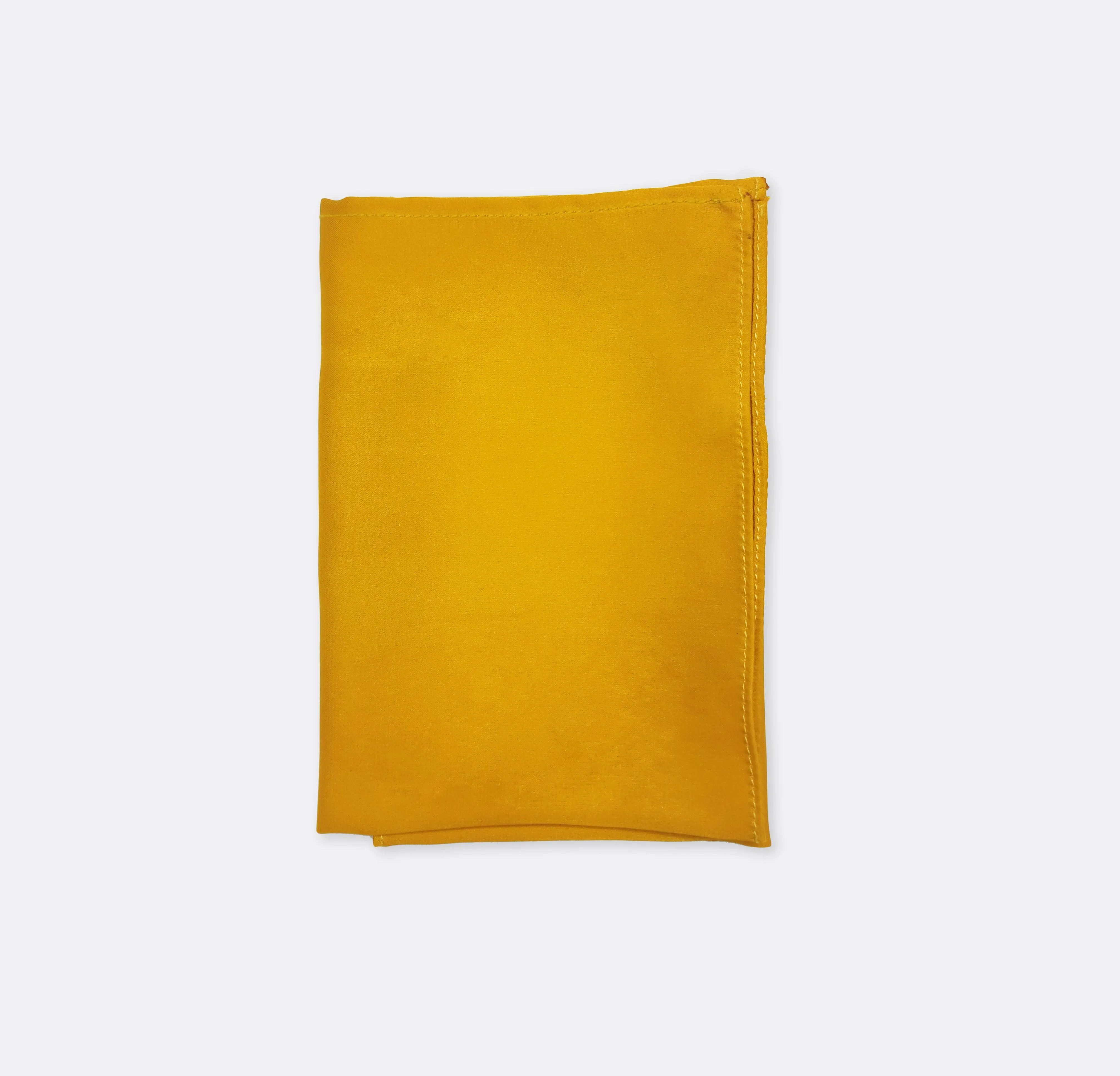 Mustard Solid Silk Pocket Squares